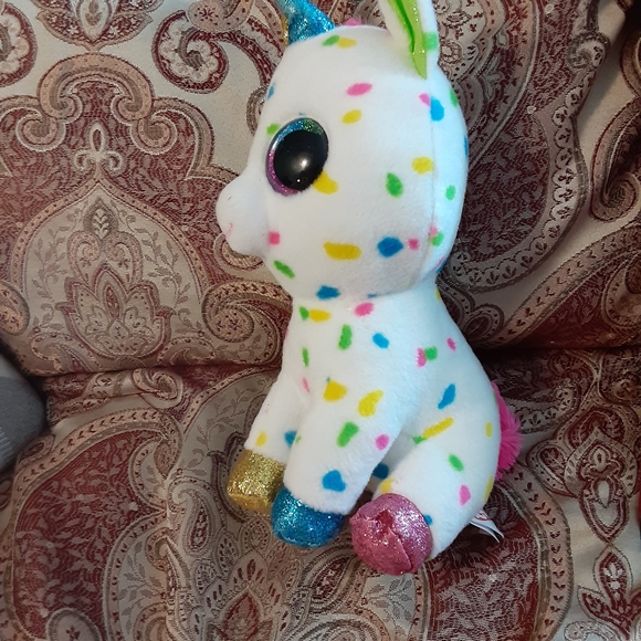 TY Beanie Valve HARMONIE the Speckled Unicorn Plush without Swing Tag. - Picture 5 of 17